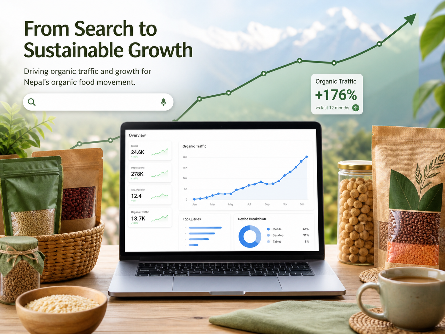 Hariyo Basket Organic Search Growth